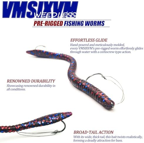 Weedless Fishing Lures Bass Lures, Soft Plastic Worm Swimbaits - Image 3