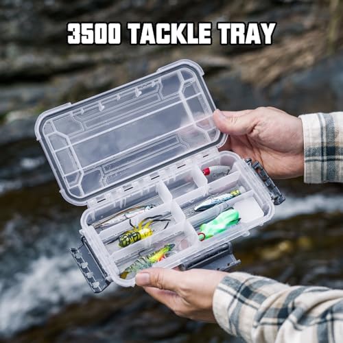 THKFISH Waterproof Tackle Box, Portable Fishing & Tackle Storage Box with Two 3500 Stowaway Boxes and Removable Dividers, Tackle Box, Thicker Floating Airtight Stowaway,Pink/Green/Blue/Grey - Image 6