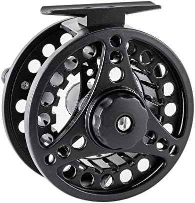 (1/2WT 3/4WT 5/6WT 7/8WT) Fly Reel with Line Combo Aluminum Alloy Large Arbor Fly Fishing Reels Weight Forward Fly Line with Braided Backing Taper Leader Pre-Tied by ANGLERDREAM