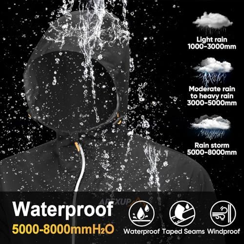 APEXUP Packable Rain Jacket Men Waterproof Lightweight Raincoat with Hood - Image 3