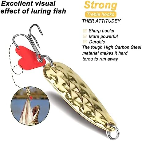 DONQL Spoon Fishing Lures 16pcs Small Fishing Spoons Metal Hard Baits Set - Image 3