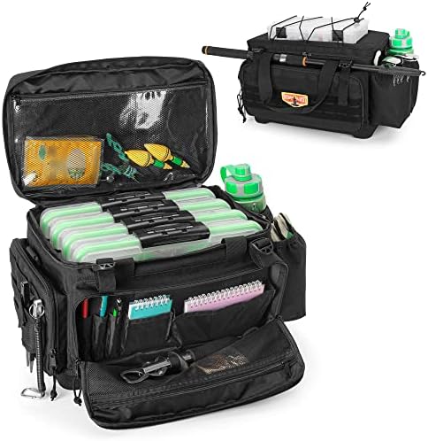 GOBUROS Fishing Tackle Bag, Soft Fish Tackle Storage Bag(NO Tackle Boxes) by GOBUROS