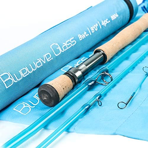 M MAXIMUMCATCH Maxcatch Fiberglass Fly Fishing Rod: 3wt/ 5wt/ 6wt/8wt in Blue,Orange, Purple or Transparent by Maxcatch