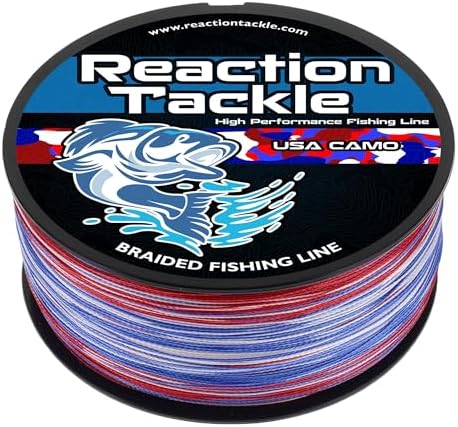 Reaction Tackle Braided Fishing Line - Pro Grade Power Performance for Saltwater or Freshwater Fish - Colored Fishing Line Braid for Extra Visibility by ReactionTackle