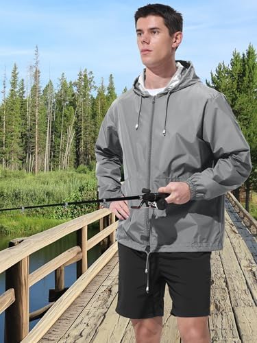 UIQUR Mens Rain Jacket Raincoat Waterproof Windbreaker - Image 3