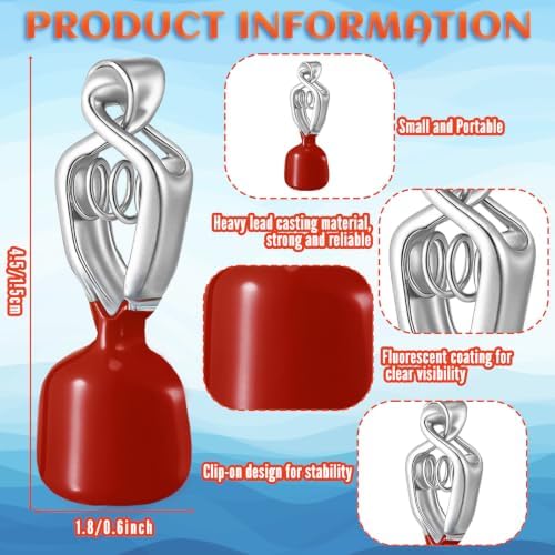 Copkim 4 Pcs Clip-on Fishing Depth Finder - Image 2