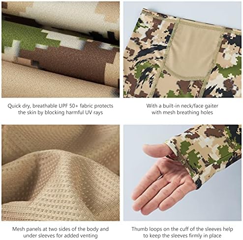BASSDASH Men's UPF 50+ Camo Long Sleeve Hunting Fishing Hoodie Shirt - Image 5