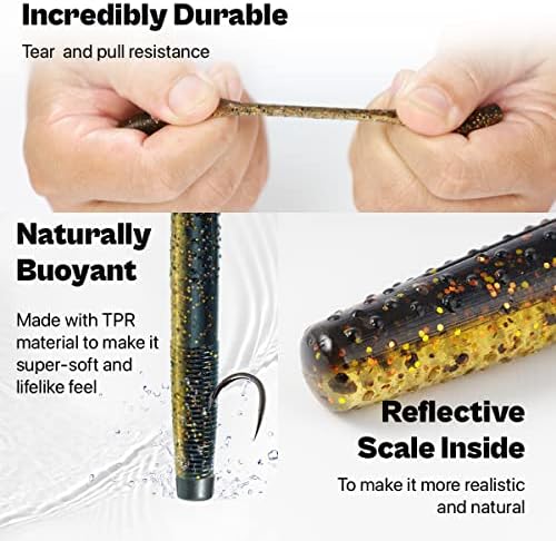 Ned Rig Baits Kit,TRD Soft Plastic Worms or Crawfish for Bass Fishing - Image 3