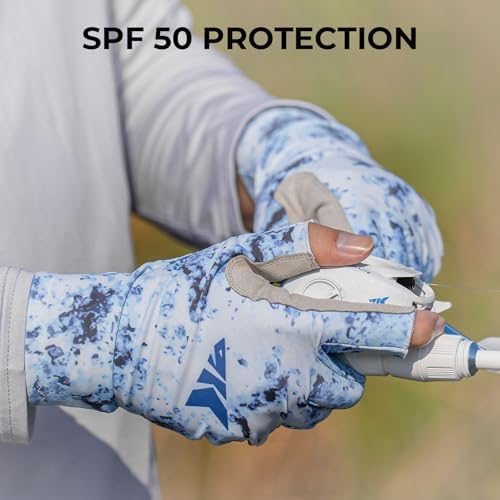 KastKing La Sal UPF50+ Fingerless Fishing Gloves, Men and Women - Image 3