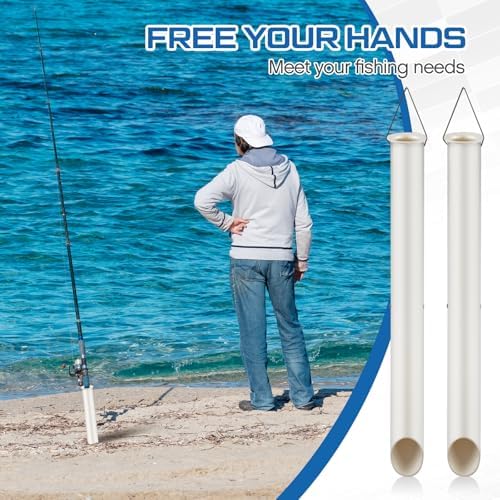 DoubleFill Tubular Sand Spikes for Surf Fishing PVC Surf Shore and Beach Fishing Rod Holder Sand Spike for Beaches, Rivers and Sandy Beaches - Image 5