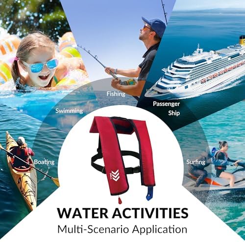 Inflatable Life Jackets for Adults Automatic Life Vests PFD Low Profile Load Capacity Up to 330lbs - Image 5
