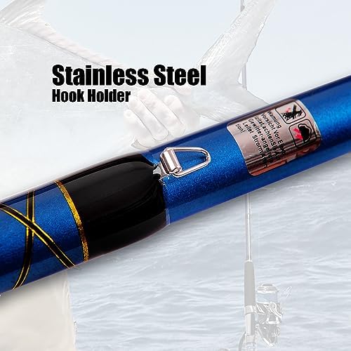 Fiblink 2-Piece Saltwater Spinning Fishing Rod Offshore Graphite Portable Fishing Rod (7 Feet) - Image 6