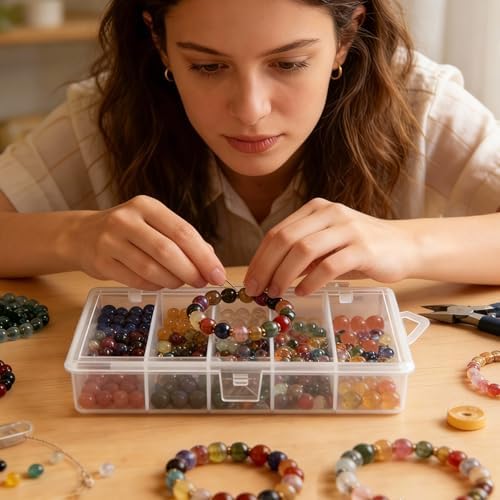 3 Pack 5-Grid Clear Plastic Fishing Tackle Accessory Box Fishing Tackle Storage Fishing Lure Bait Hooks Storage Box, 7x4.3x1.2inch - Image 7