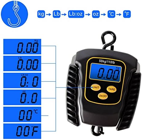 Fish Scale 110lbs/50kg Waterproof Hanging Fishing Portable Weight Scale - Image 4