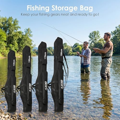 3 Layers Fishing Pole Bag, Fishing Rod Case, Folding Fishing Case - Image 2