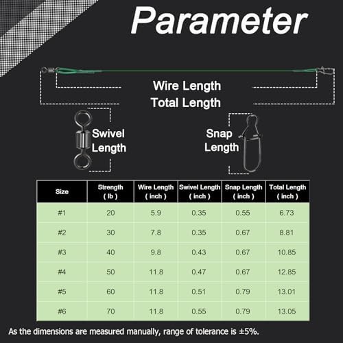 QISHUO Fishing Line Wire Leaders Lures High Strength Fishing Wire Leader Steel Rig Fishing Leaders Stainless Black Nickel - Image 6