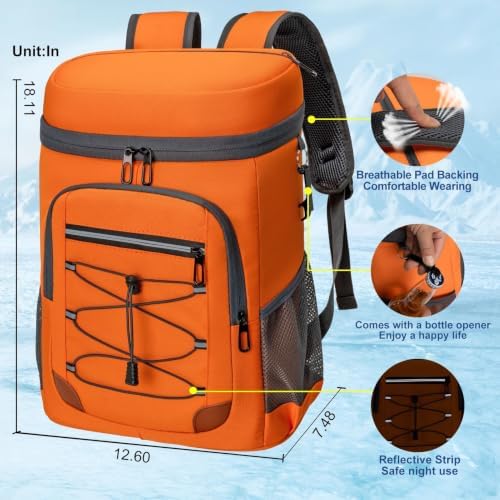 Backpack Cooler Insulated Leakproof, Soft Cooler Backpack for Beach - Image 6