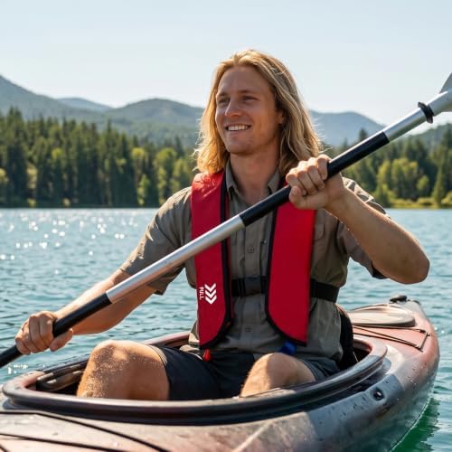 Manual Inflatable Life Jackets for Women,Life Vest for Adults,Preserver PFD for Women,Supports Weight up to 330 pounds - Image 6