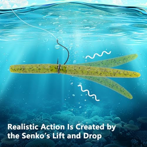5'' Senko Bait Soft Stick Worms for Wacky Rig Bass Fishing - Image 4