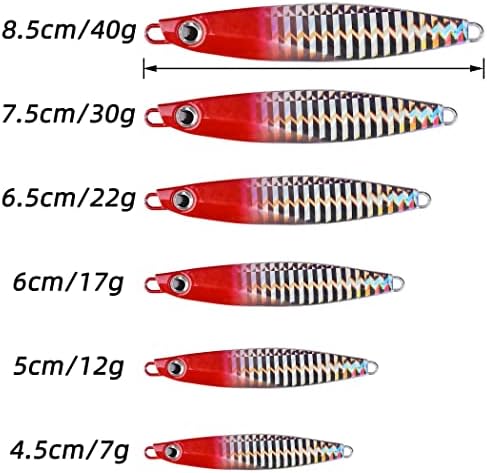 Aorace Jigging Lure Lead Fish Metal Jig Fishing Lure Paillette Knife Artificial Hard Bait Laser Body - Image 5