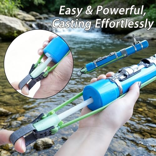 Catapult Fishing Rod, Heavy-Duty Durable Slingshot Fishing Pole for Freshwater & Saltwater, Portable Travel Lure Launcher, Great Outdoor for Anglers, - Image 3