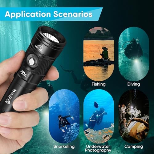 WINDFIRE DF180 Dive Light Rechargeable High Lumen Scuba Diving Flashlight - Image 6