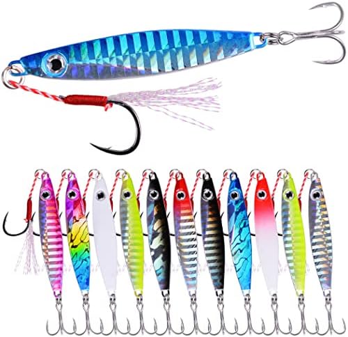 Aorace Jigging Lure Lead Fish Metal Jig Fishing Lure Paillette Knife Artificial Hard Bait Laser Body by Aorace
