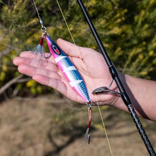 Goture Slow Pitch Jigs with Double Assist Hooks and Swivel, 40g-250g - Image 7