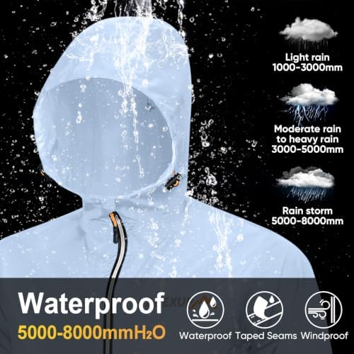 APEXUP Packable Rain Jacket Men Waterproof Lightweight Raincoat with Hood - Image 4