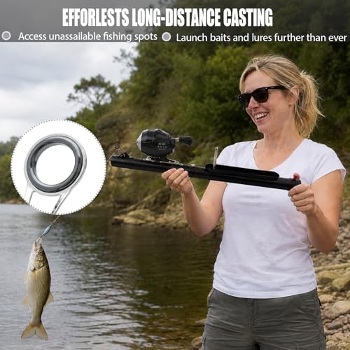 Catapult Fishing Rod – Metal Bait Launcher with Reel Seat, Long Distance Casting Tool for Ground Bait & Lure Delivery, Portable Design for Freshwater & Saltwater Fishing - Image 6