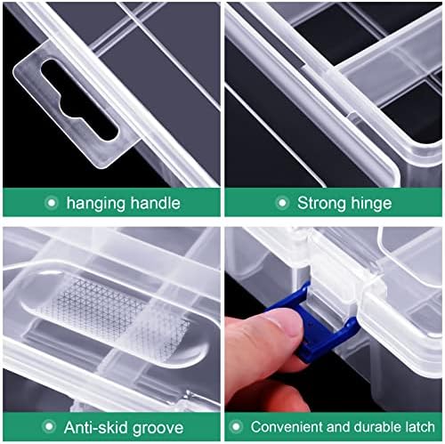 Honoson 6 Pack Fishing Tackle Box Organizer, Clear Waterproof Movable Tray - Image 4