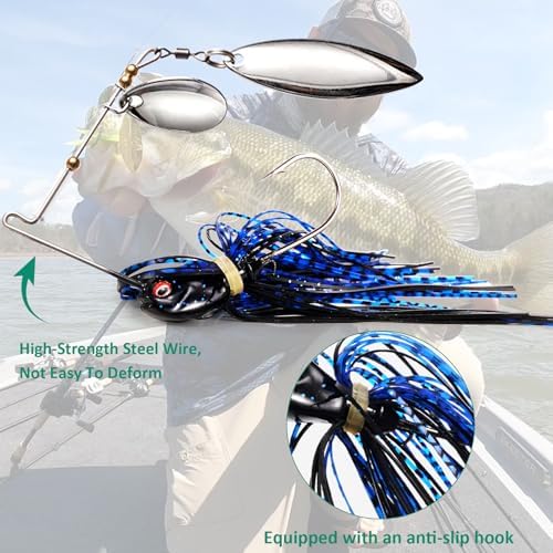 FONMANG Fishing Lure Spinner baits for Freshwater and Saltwater,2026 New Bass Trout Fishing Lures Also for Crappie Salmon Walleye Pike - Image 4