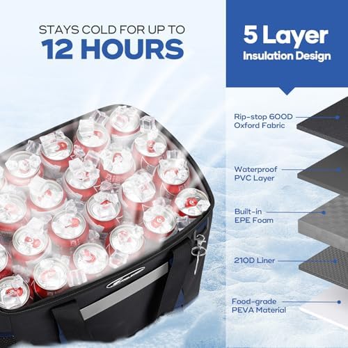Maelstrom Soft Cooler Bag, 35/55/75 Can Beach Cooler with Flip-top Access - Image 3