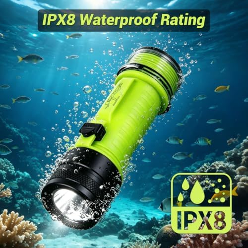 Scuba Dive Light Rechargeable, Bright Diving Flashlight Magnetic Switch - Image 5