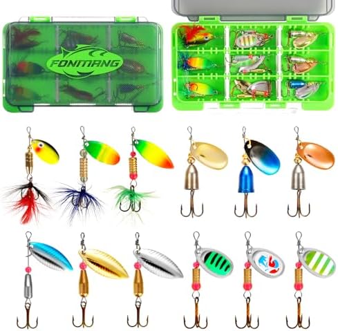 FONMANG Fishing Lure Spinner baits for Freshwater and Saltwater,2026 New Bass Trout Fishing Lures Also for Crappie Salmon Walleye Pike by FONMANG