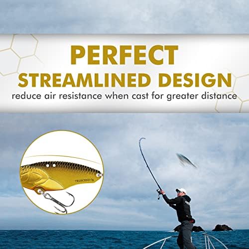 TRUSCEND Swim or Jig Fishing Spinner Baits for Freshwater and Saltwater, Rooster Tail Fishing Lures for Trout Bass Walleye Crappie Salmon Pike, Blade Bait with Copper Blade - Image 5