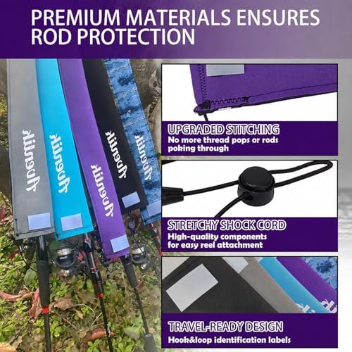 Aventik Neoprene Rod Sleeve with Hanging Loop & Adjustable Lanyard - Image 3