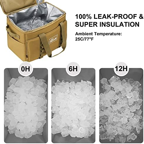 48 Can Insulated Soft Sided Collapsible Cooler Bag Ice Chest - Image 3