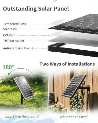 POPOSOAP 8W Warm White Solar Pond Lights with Timer (6 Headlamp) - Image 4