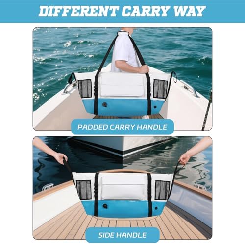 MORXPLOR Insulated Fish Cooler Kill Bag with Flat Bottom-25x17.5 40x16 60x20Inches Waterproof Fishing tackle Kill Cooler Bag - Image 5
