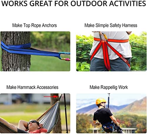 NewDoar 16mm Climbing Sling UIAA CE Certified,23KN EN566 Certified,Climbing Utility Cord Rock Climbing,Creating Anchors System,Rappelling Gear,Perfect for Tree Work - Image 6