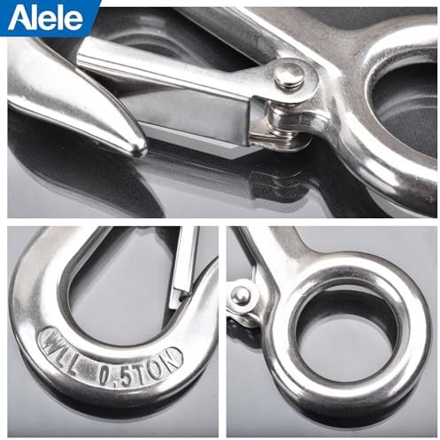 Alele 0.5T Crane Scale Grab Hooks,Slip Hooks,Stainless Steel Lifting Hook Rigging Accessory (Grab Hooks 500kg) - Image 4