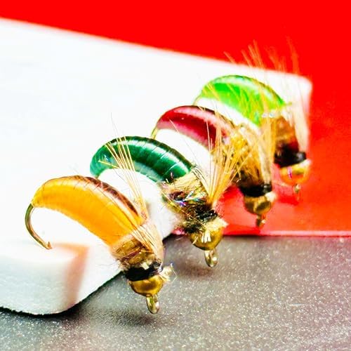 10Pc Wet Flies Bait Fly Fishing Flies for Bass Trout Pike Salmon Brass Head Caddis Nymph Handmade Fishing Bait Artificial Insect Fishing Lure - Image 2