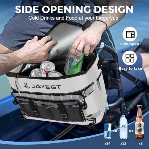 Kayak Cooler Behind Seat - Waterproof Cooler Bag Compatible with Lawn-Chair Seat Kayak，Kayak Accessories Camping Cooler, Portable Ice Chest for Fishing, Beach, Travel,Picnic, Cooler Leak-Proof - Image 2