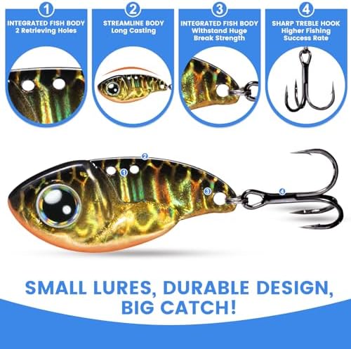 TRUSCEND Metal Fishing Jigs Lures with Hand-Polished, Colorfully Reflective Lead Fishing Spoons Glow Hard Swimbaits for Bass, Walleye, Trout, Salmon, Freshwater & Saltwater Fishing Gear Gifts for Men - Image 3