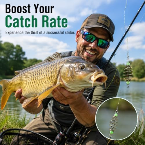 Hemoton 24Pcs Carp Fishing Bait Holder, Spring Method Feeder Cage - Image 6
