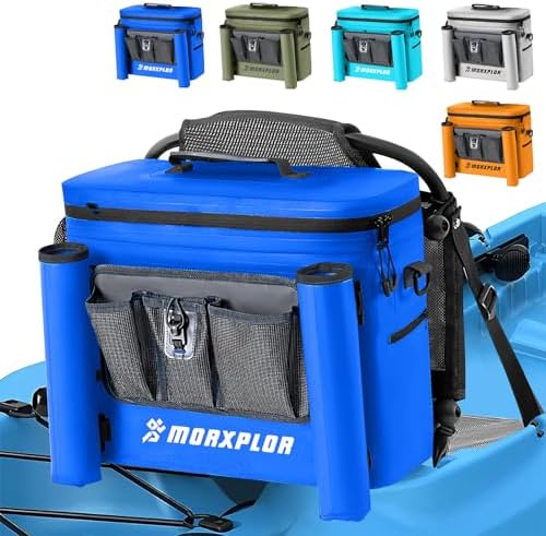 MORXPLOR Kayak Cooler,Waterproof Kayak Seat Back Cooler for Kayaking,Kayak Accessories Cooler Bag,Protable Ice Chest,Beach Cooler,Travel Cooler for Camping or Lunch Bag by MORXPLOR