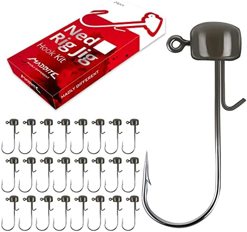 MadBite by KastKing Ned Rig Jig Heads for Soft Fishing Lure Kits by MadBite