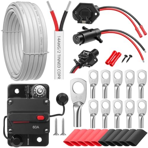 13 Pcs Trolling Motor Wire Kit, Tinned Copper Cable by Saysurey