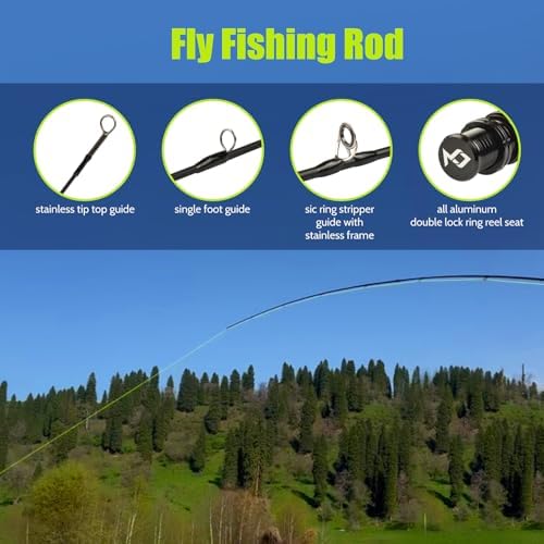 Fly Fishing Combo Starter Kit, Graphite Rod and Reel with Case - Image 2